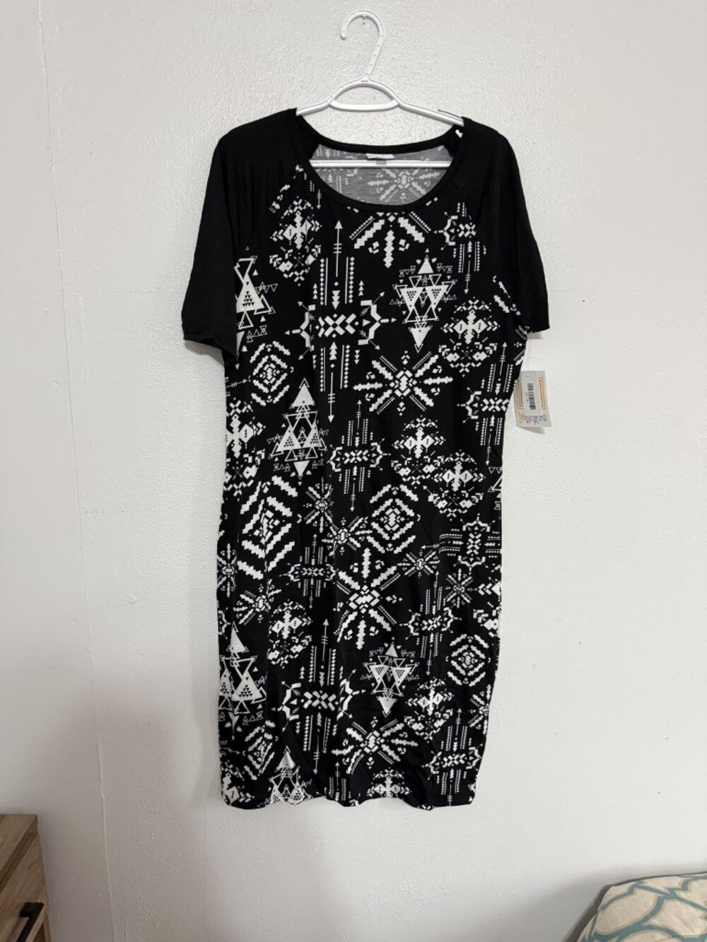 NWT LuLaRoe Julia Black White Tribal Dress 2XL 🖤